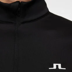 Aerial Quarter Zip Mid Layer Svart>J.Lindeberg