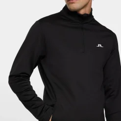 Aerial Quarter Zip Mid Layer Svart>J.Lindeberg