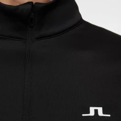 Aerial Quarter Zip Mid Layer Svart>J.Lindeberg