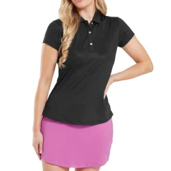 Animal Print Cap Sleeve Lisle Svart>FootJoy