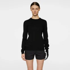 Aria Knitted Sweater Svart>J.Lindeberg Outlet