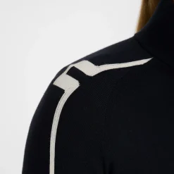 Aubree Knitted Zip Sweater Blå>J.Lindeberg Clearance