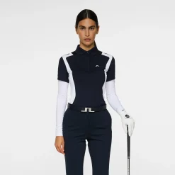 Bea Polo Blå>J.Lindeberg Sale