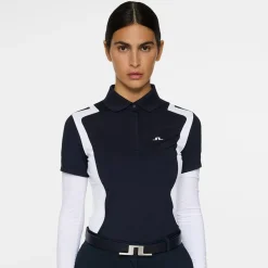 Bea Polo Blå>J.Lindeberg Sale