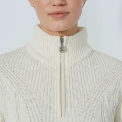 Cable Ls Pullover Lined Vit>Daily Sports Online