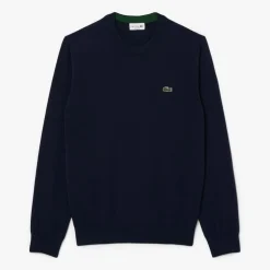 Classic Crew Neck Blå>Lacoste Hot
