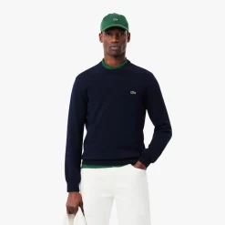 Classic Crew Neck Blå>Lacoste Hot