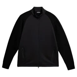 Devin Hybrid Knit Zip Sweater Svart>J.Lindeberg Outlet