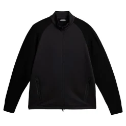 Devin Hybrid Knit Zip Sweater Svart>J.Lindeberg Outlet