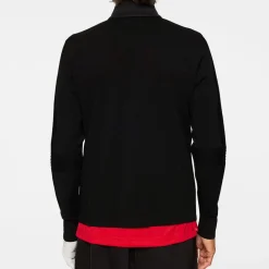 Devin Hybrid Knit Zip Sweater Svart>J.Lindeberg Outlet