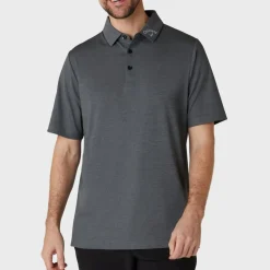 Emea Ss Ventilated Jacquard Polo Svart>Callaway Discount