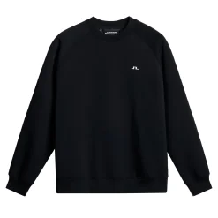 Finn Crew Neck Svart>J.Lindeberg Clearance