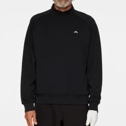 Finn Crew Neck Svart>J.Lindeberg Clearance