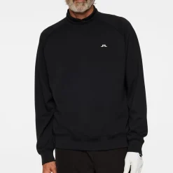 Finn Crew Neck Svart>J.Lindeberg Clearance