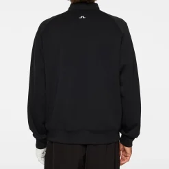 Finn Crew Neck Svart>J.Lindeberg Clearance