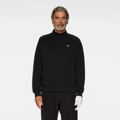 Finn Crew Neck Svart>J.Lindeberg Clearance