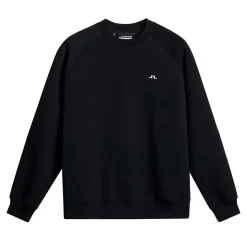 Finn Crew Neck Svart>J.Lindeberg Clearance