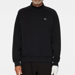 Finn Crew Neck Svart>J.Lindeberg Clearance