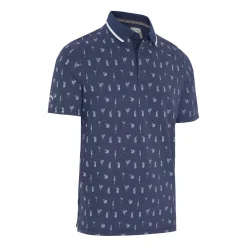 Geo Cocktail Print Polo Blå>Callaway Online