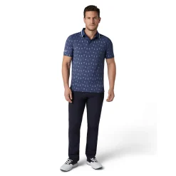 Geo Cocktail Print Polo Blå>Callaway Online