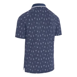 Geo Cocktail Print Polo Blå>Callaway Online