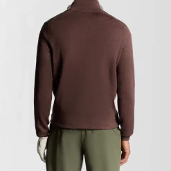 Golf Quarter Zip Merino Jumper Rosa>Lyle & Scott Clearance