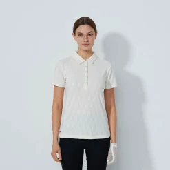 Graphic Jaquard Ss Poloshirt Vit>Daily Sports Discount