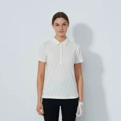 Graphic Jaquard Ss Poloshirt Vit>Daily Sports Discount