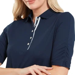 Half Sleeve Ruched Lisle Blå>FootJoy Sale