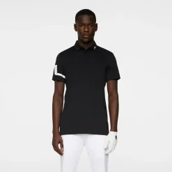 Heath Regular Fit Golf Polo Svart>J.Lindeberg