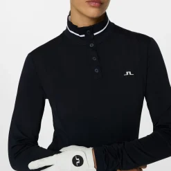 Hertta Long Sleeve Polo Blå>J.Lindeberg Outlet
