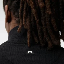 Kian Zipped Golf Sweater Svart>J.Lindeberg