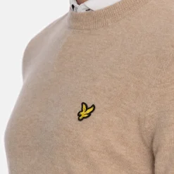 Lambswool Blend Crew Beige>Lyle & Scott Discount