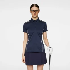 Leyla Polo Blå>J.Lindeberg Outlet