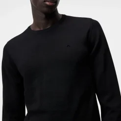 Lyle Merino Crew Neck Sweater Svart>J.Lindeberg Discount