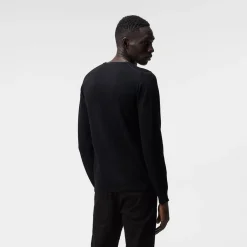Lyle Merino Crew Neck Sweater Svart>J.Lindeberg Discount