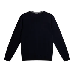 Lyle Merino Crew Neck Sweater Blå>J.Lindeberg New
