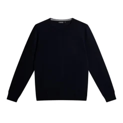 Lyle Merino Crew Neck Sweater Blå>J.Lindeberg New