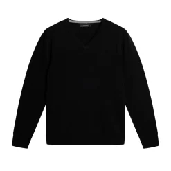 Lymann Merino V-Neck Sweater Svart>J.Lindeberg Discount