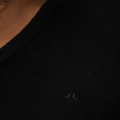 Lymann Merino V-Neck Sweater Svart>J.Lindeberg Discount