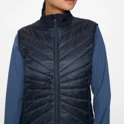 Madde Quilt Hybrid Vest Blå>J.Lindeberg