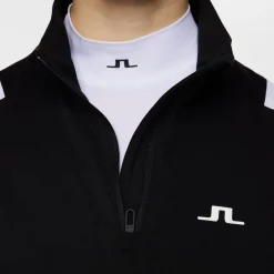 Mae Quarter Zip Mid Layer Svart>J.Lindeberg Hot