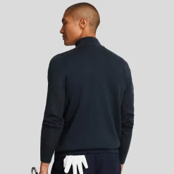Merino Blend Quarter Zip Blå>Lyle & Scott Sale