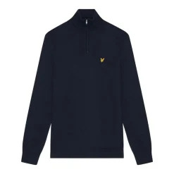 Merino Blend Quarter Zip Blå>Lyle & Scott Sale