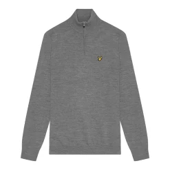 Merino Blend Quarter Zip Grå>Lyle & Scott Best