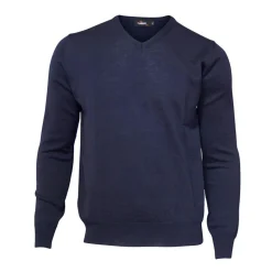 Merino V-Neck Blå>Ivanhoe Best