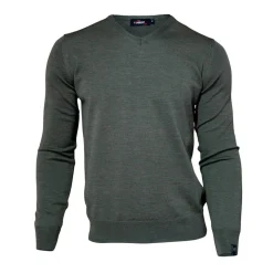 Merino V-Neck Grön>Ivanhoe Outlet