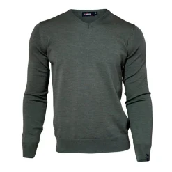 Merino V-Neck Grön>Ivanhoe Outlet