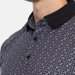M Tech Pique Micro AOP Svart>Bogeys & Birdies Clearance