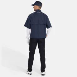 M Windbreaker SS 1/4 Zip Blå>Bogeys & Birdies Discount